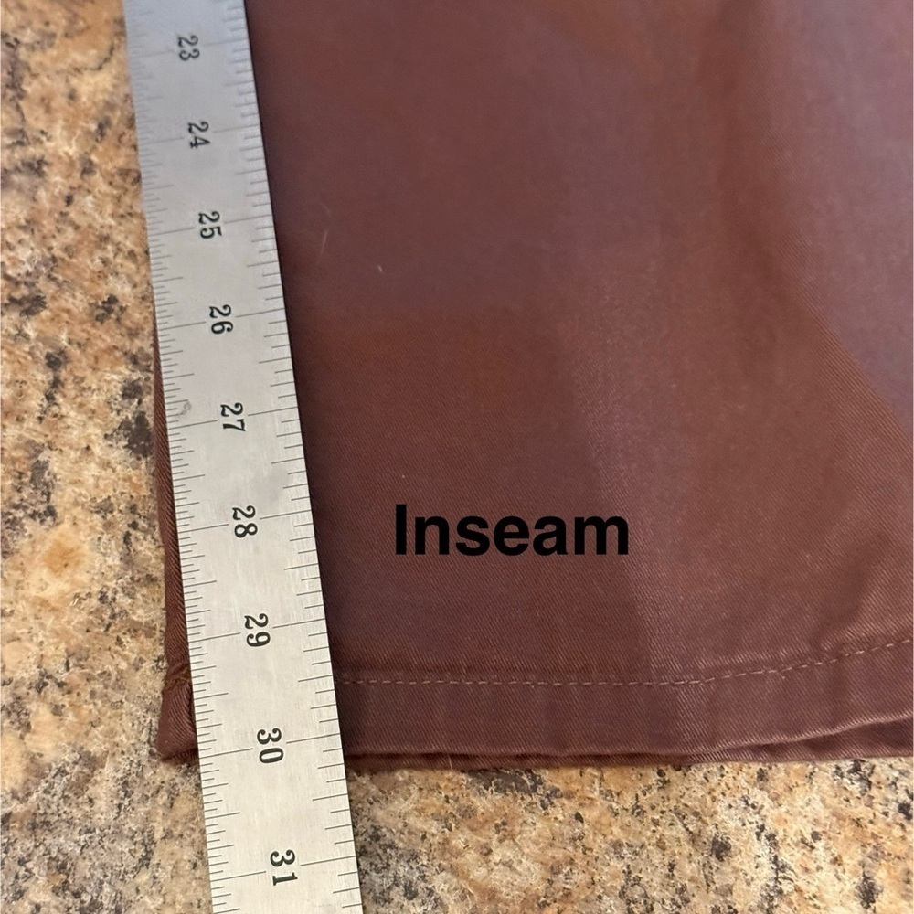 boohooman Mens Elastic Waist Cargo Belted Pants Dark Brown Medium Cotton - Picture 11 of 14